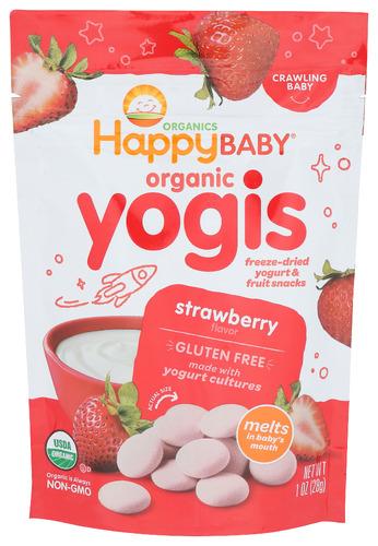 Happy Baby Snack Yogurt Strwbrry Organic - 1 Oz (8 Units)