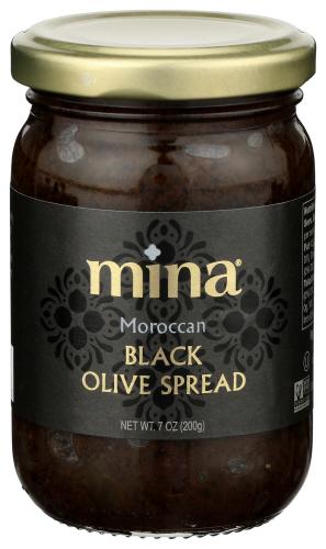 Mina Spread Black Olive - 7 Oz (6 Units)