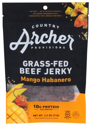 Country Archer Jerky Beef Mango Habanero - 2.5 Oz (12 Units)