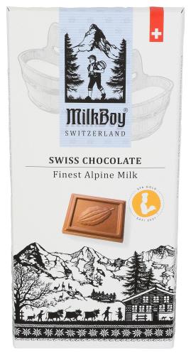 Milkboy Swiss Chocolates Bar Chocolate Alpine Milk - 3.5 Oz (10 Units)
