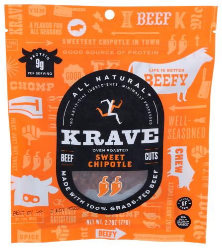 Krave Jerky Beef Sweet Chptle - 2.7 Oz (8 Units)