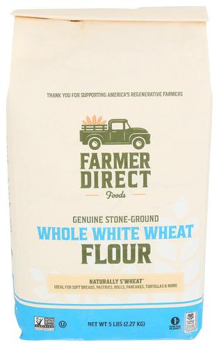 Farmer Direct Foods Flour Whole White Wheat - 5 Lb (8 Units)