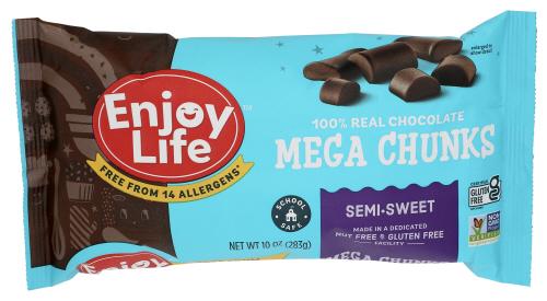 Enjoy Life Chocolate Chunk Semi Sweet Mega - 10 Oz (12 Units)