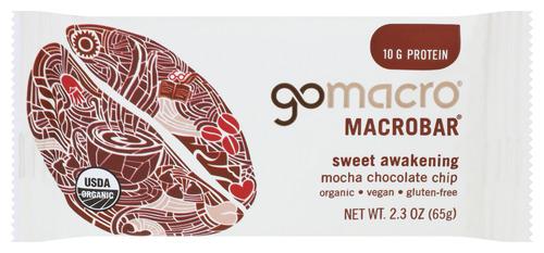 Gomacro Bar Mocha Chocolate Chip - 2.3 Oz (12 Units)