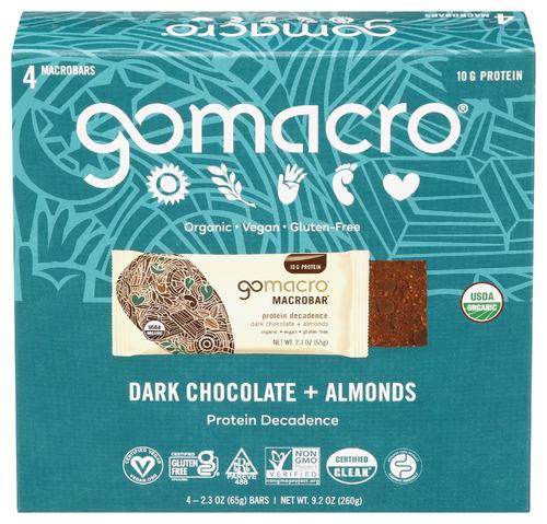 Gomacro Bar Drk Chc Almond 4 Ct - 9.2 Oz (7 Units)