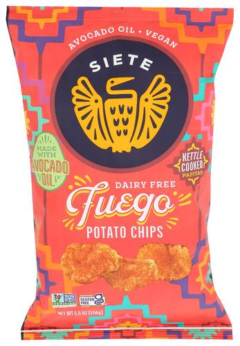 Siete Chips Potato Fuego - 5.5 Oz (6 Units)