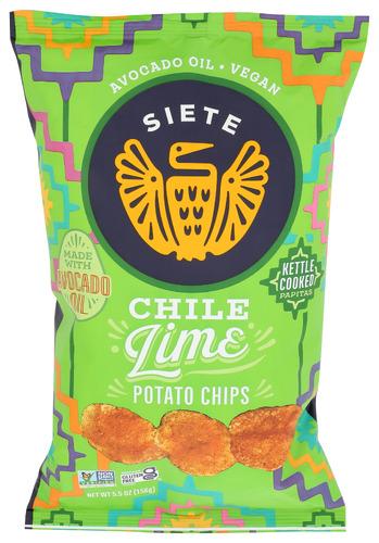 Siete Chips Potato Chili Lime - 5.5 Oz (6 Units)