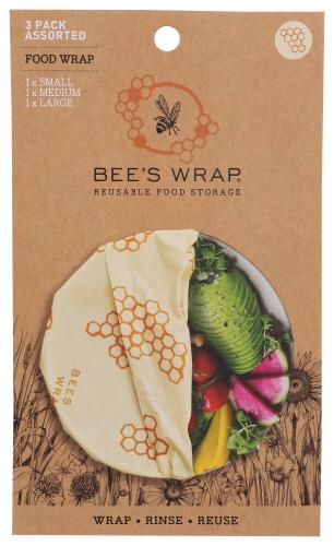 Bees Wrap Wrap 3Pack Honeycomb Prnt - 6 Ea (6 Units)