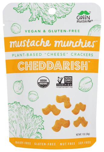 Green Mustache Crackerscheddarish - 1 Oz (12 Units)