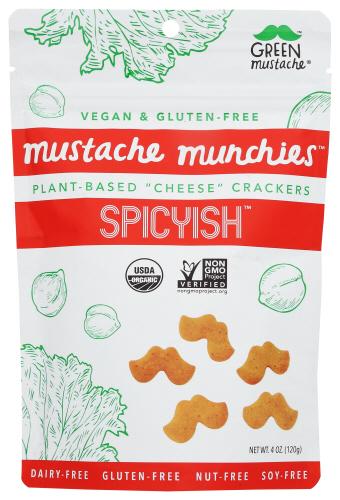 Green Mustache Crackers Spicyish - 4 Oz (8 Units)