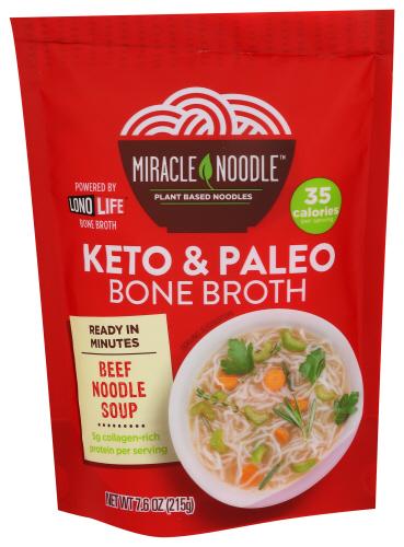 Miracle Noodle Soup Beef Bone Broth - 7.6 Oz (6 Units)