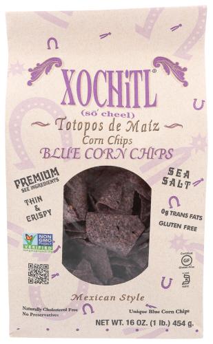 Xochitl Chip Corn Blue Organic - 16 Oz (9 Units)