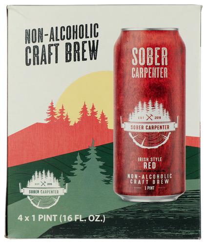 Sober Carpenter Beer Nonalch Irish Red 4P - 64 Fo (6 Units)