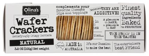 Olinas Bakehouse Cracker Wafer Natural - 3.5 Oz (12 Units)
