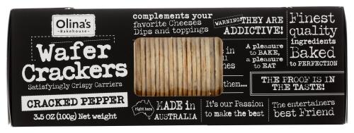 Olinas Bakehouse Cracker Wafer Crckd Peppr - 3.5 Oz (12 Units)