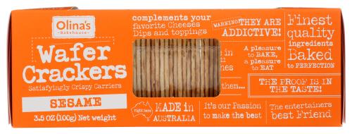 Olinas Bakehouse Crackers Wafer Sesame - 3.5 Oz (12 Units)