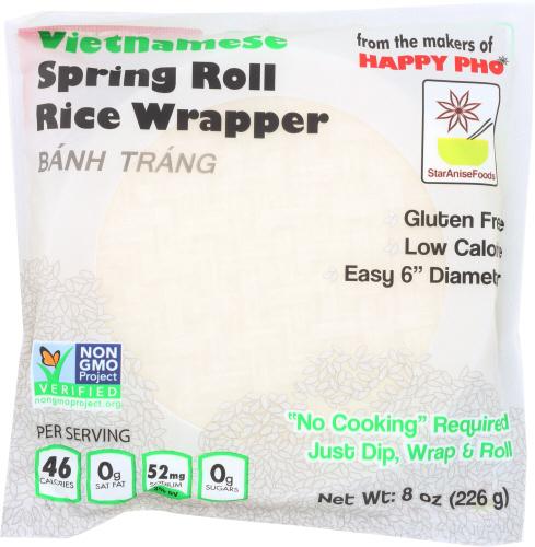 Star Anise Rice Wrapr No Gmo Sprng Roll V - 8 Oz (12 Units)