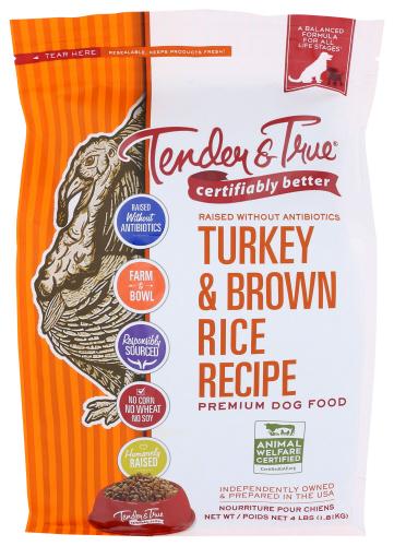 Tender And True Dog Food Turky Brown Rice - 4 Lb (6 Units)