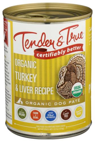 Tender And True Dog Fd Wet Trky Livr Organic - 12.5 Oz (12 Units)