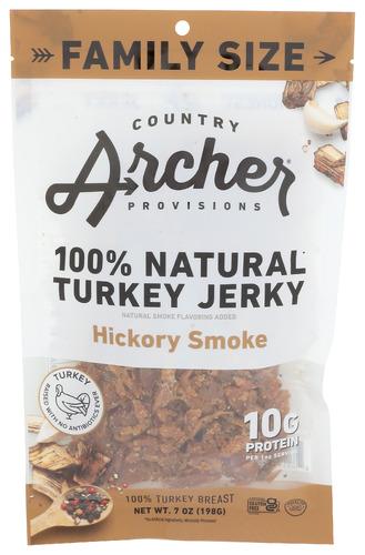 Country Archer Jerky Turkey Hickory Smkd - 7 Oz (8 Units)