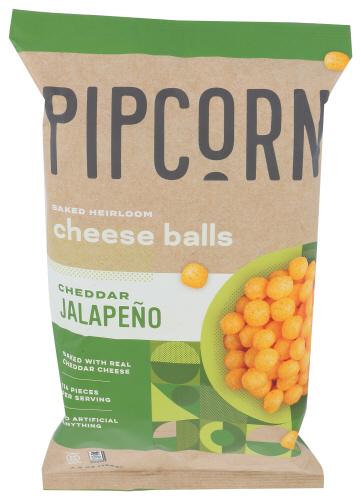 Pipcorn Cheese Ball Jalapeno Cheddar - 4.5 Oz (12 Units)