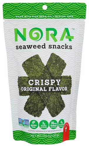 Nora Snacks Seaweed Crispy Original - 1.13 Oz (12 Units)