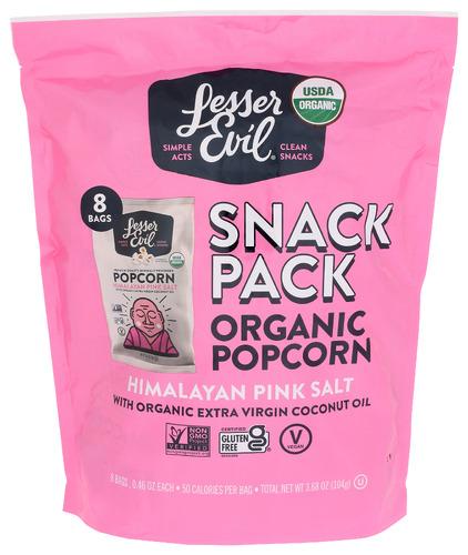 Lesser Evil Popcorn Hmlyn Pnk 8Pk - 3.68 Oz (12 Units)