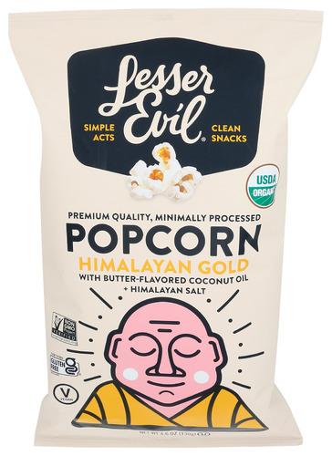 Lesser Evil Popcorn Hmlyn Gold Organic - 4.6 Oz (12 Units)