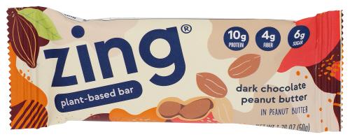 Zing Bars Chocolate Bar Peanut Butter - 1.76 Oz (12 Units)