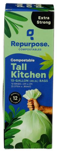 Repurpose Bag Tall Kitchen 13Gal12Pc - 12 Ea (20 Units)