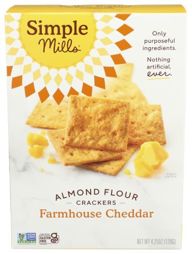 Simple Mills Crckr Almond Flr Shrp Ched - 4.25 Oz (6 Units)