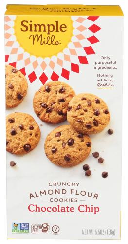 Simple Mills Cookies Crunchy Chocolate Chip - 5.5 Oz (6 Units)