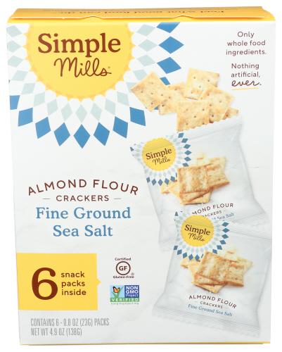 Simple Mills Crackers Snkpk Sslt Almd - 4.9 Oz (6 Units)