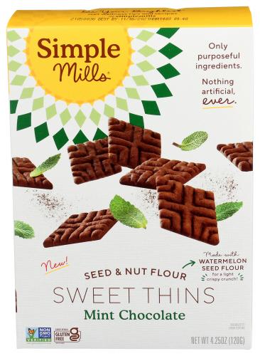Simple Mills Sweet Thins Chocolate Mnt - 4.25 Oz (6 Units)