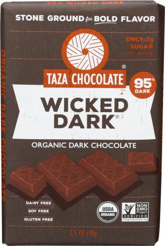 Taza Chocolate Chocolate Wicked Dark Organic - 2.5 Oz (10 Units)
