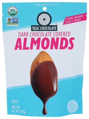 Taza Chocolate Almond Drk Chocolate Covered Organic - 3.5 Oz (12 Units)