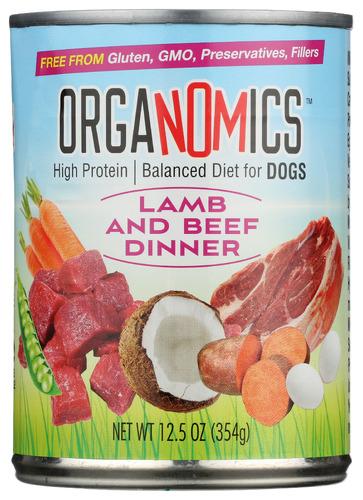 Organomics Food Dog Flavr Lamb Beef - 12.5 Oz (12 Units)