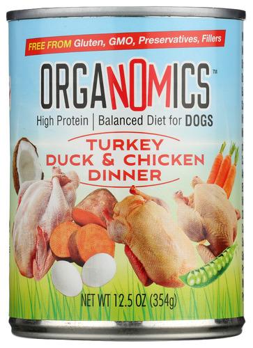 Organomics Food Dog Trky Duck Chicken - 12.5 Oz (12 Units)