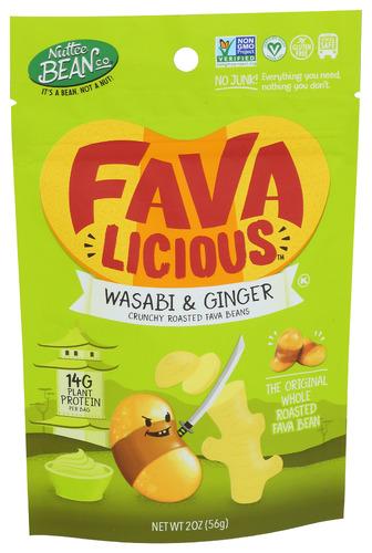 Favalicious Bean Snk Wasabi Ginger - 2 Oz (12 Units)