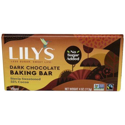 Lilys Sweets Bar Baking Stevia Sweetened - 4 Oz (12 Units)
