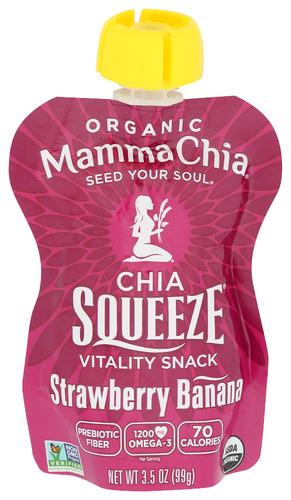 Mammachia Chia Sqz Strawberry Banana - 3.5 Oz (16 Units)