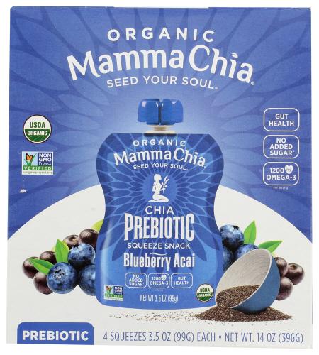 Mammachia Chia Sqz Prbtc Blb Acai 4 - 14 Oz (6 Units)