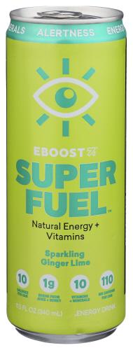 Eboost Rtd Super Fuel Ginger Lm - 12 Oz (1 Units)