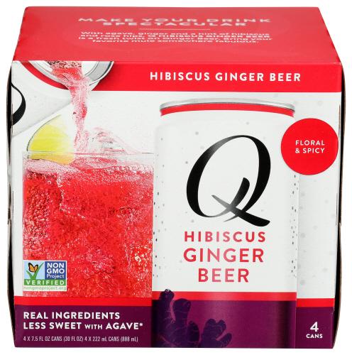 Q Tonic Beer Hibiscus Ginger 4Pk - 30 Fo (6 Units)