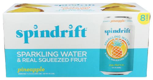 Spindrift Water Sprkl Pineapple 8Pk - 96 Fo (3 Units)