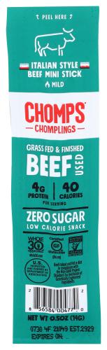 Chomps Beef Stick Italian Style - 0.5 Oz (24 Units)