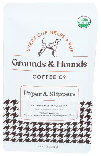 Grounds & Hounds Coffee Coffee Paper Slippers Wb - 12 Oz (8 Units)