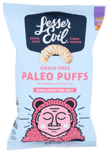 Lesser Evil Puffs Himlyn Pnk Salt Organic - 5 Oz (9 Units)
