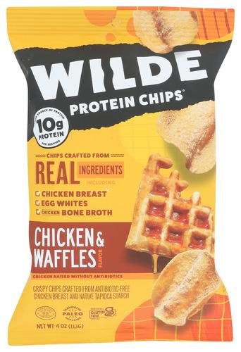 Wilde Snacks Chips Chicken N Waffles - 4 Oz (12 Units)