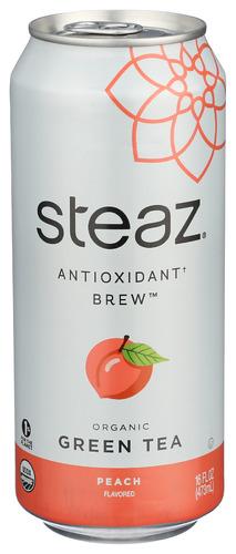 Steaz Tea Antiox Brew Peach Og - 16 Fo (12 Units)